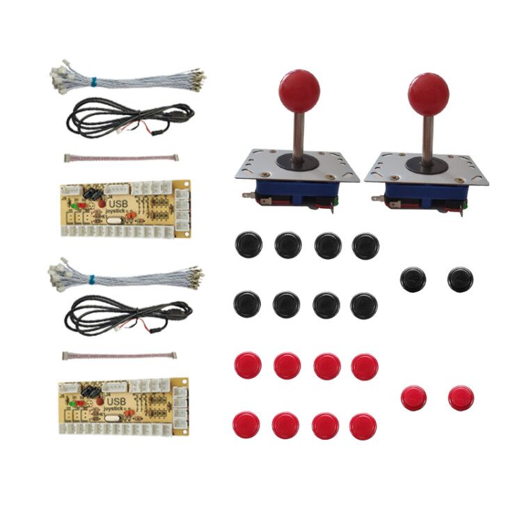 DIY Zero Delay Arcade USB Encoder+Joystick+Push Buttons+Cables For Arcade MAME Game For Raspberry Pi