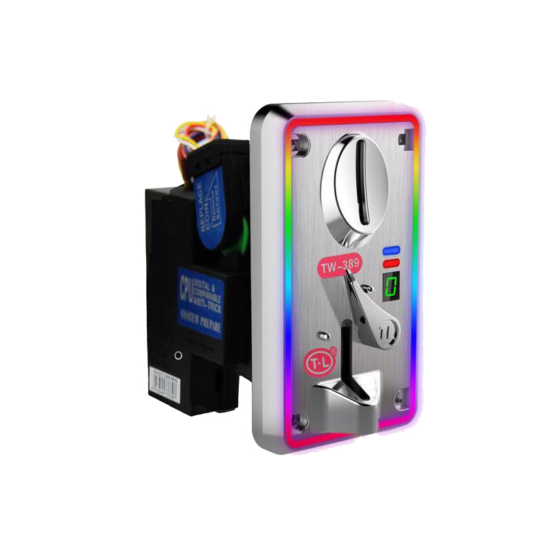 TW-389 LED Illuminated Electronic Coin Acceptor CPU Mechanism Arcade Game Vending Machine accessory