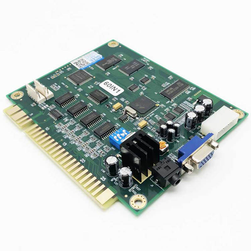 Retro Classic Jamma Game Board 60-in-1 Multi-Game PCB Motherboard for VGA CGA Vertical Video Cocktail Cabinet 