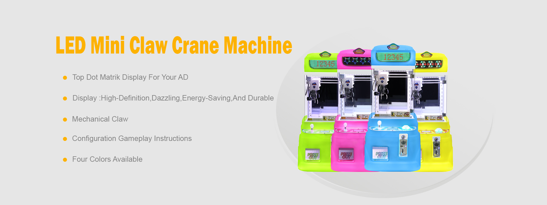 LED Mini Claw Crane Machine